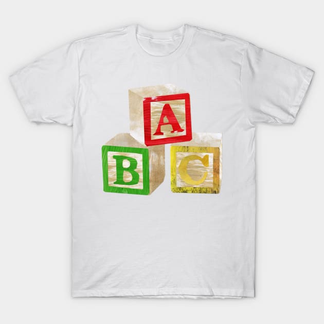 Alphabet blocks T-Shirt by Babban Gaelg